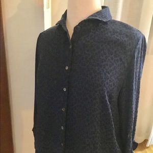 Current Air cheetah print blouse